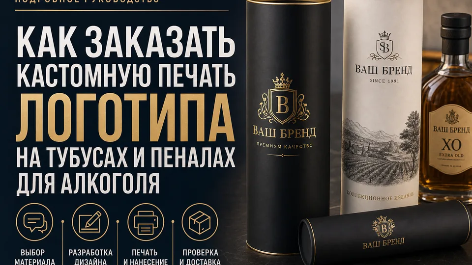 Как заказать кастомную печать логотипа на тубусах и пеналах для алкоголя: пошаговый чеклист