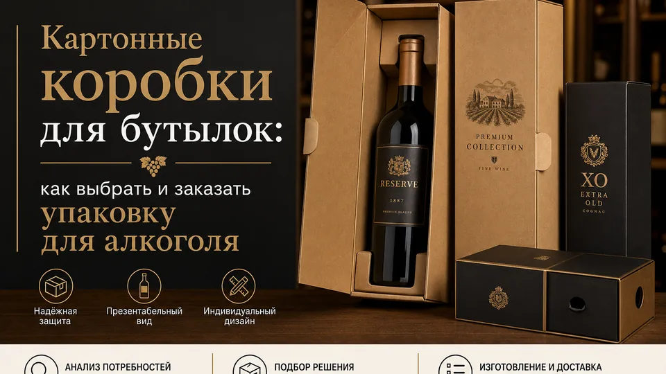 Картонные коробки для бутылок: как выбрать и заказать упаковку для алкоголя