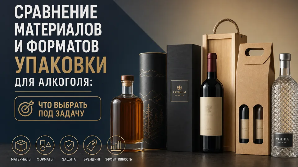 Сравнение материалов и форматов упаковки для алкоголя: что выбрать под задачу