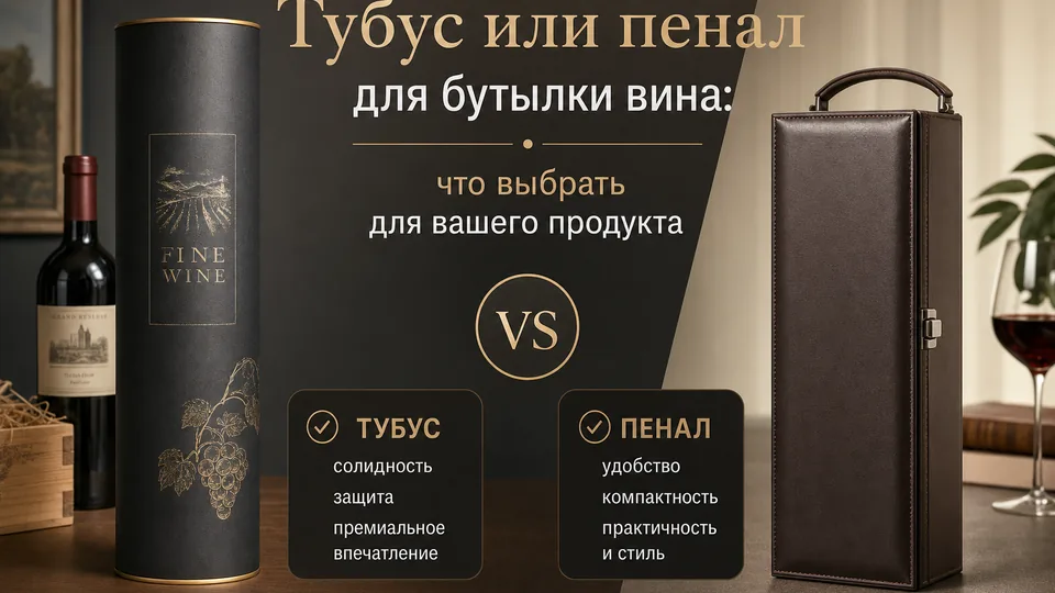 Тубус или пенал для бутылки вина: что выбрать для вашего продукта