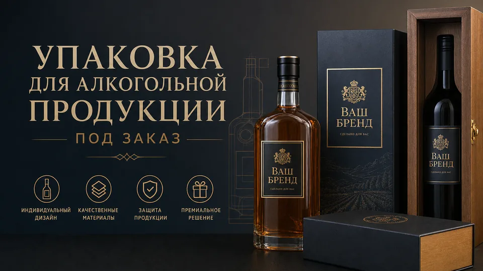 Упаковка для алкогольной продукции под заказ: как выбрать конструктив, отделку и тираж